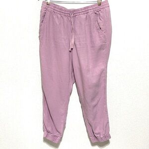 J. Crew Woman Purple Seaside Jogger LINEN Cuff Pants Size 10